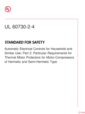 UL 60730-2-4 PDF UL 60730-2-4 PDF